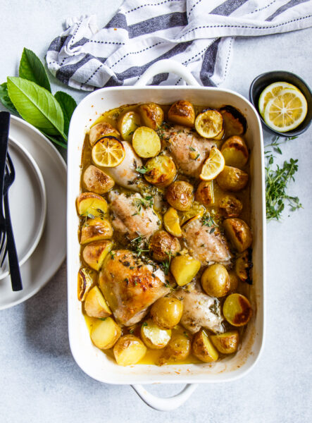 Lemon Roasted Chicken and Potatoes